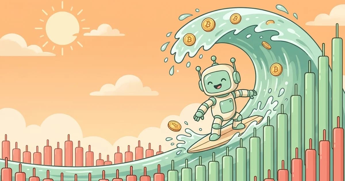 Bot DCA Long celebrando la recuperación de su cesta de Bitcoin.