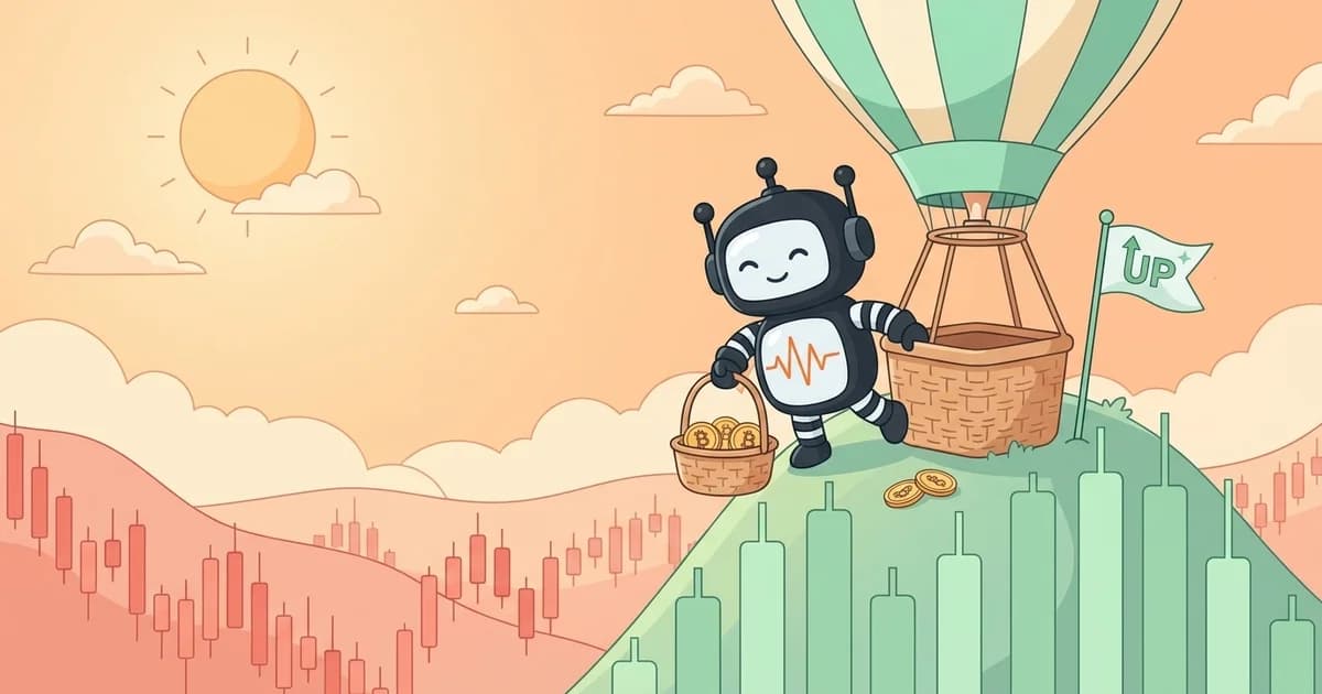 Bot DCA Long operando con calma en un mercado de Bitcoin en máximos.